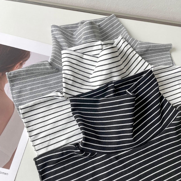 Dame falsk krage Avtakbar halv koreansk stil Inner Artifac Gray stripes