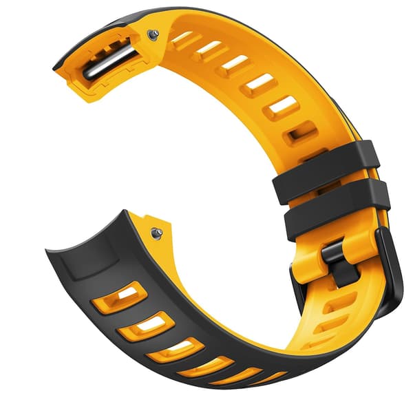 Sort Gul Sort Gul kompatibel med Garmin Instinct silikone urrem