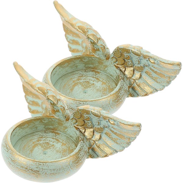 Lysestake med Vinge i Resin - Vintage Husholdningspynt