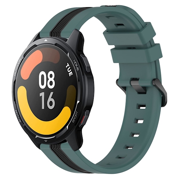 Grøn Sort Grøn Sort Silikone Urrem kompatibel med Xiaomi Mi Watch S1 Active