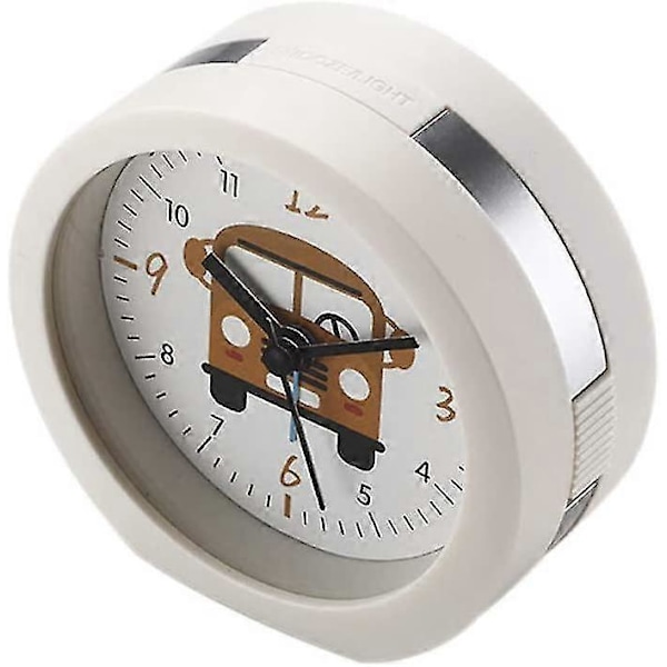 Vekkerklokke Barn Analog Uten Tikking Med Lys Og Snooze Bordklokke Heilwiy Gave