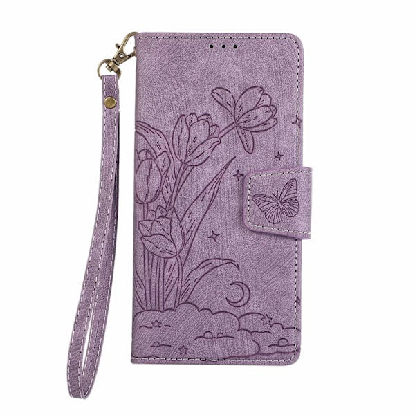 Kotelo iPhone 15:lle, vaalean violetti, läppähihna