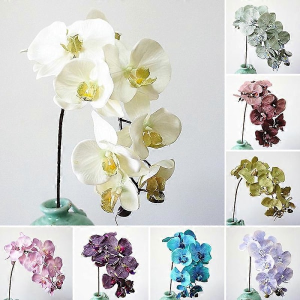 1 stk. Kunstig Blomst Sommerfuglorkidé Livaktig Hage DIY Fest Bryllupsdekor 1