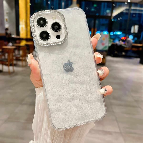 Fodral för iPhone 17 Pro Glitter Diamantaccent Strassaccent Noz28407