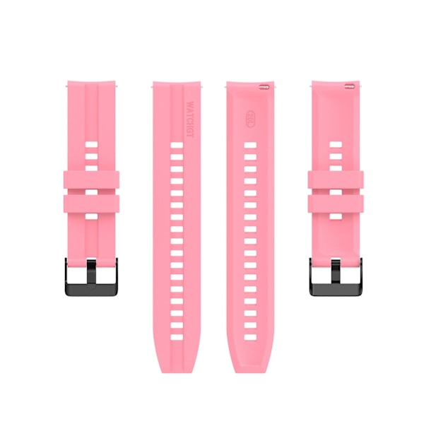 Pinkki Pinkki yhteensopiva Huawei Watch Gt 2 42mm kellonrannekkeen kanssa mustalla soljella