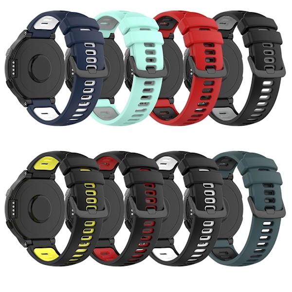 Svart Hvit Svart Hvit Silikonklokkereim kompatibel med Garmin Approach S20 kompatibel med Garmin Approach S20