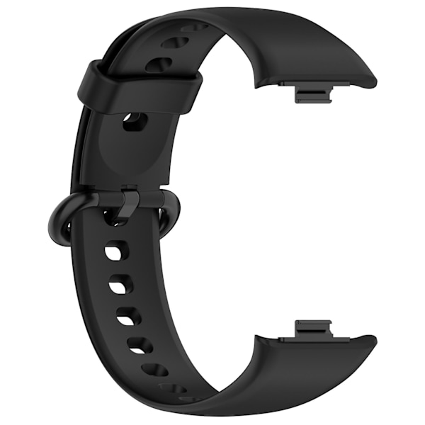 Svart Svart Färgglatt Spänne Silikonarmband kompatibelt med Redmi Watch 4