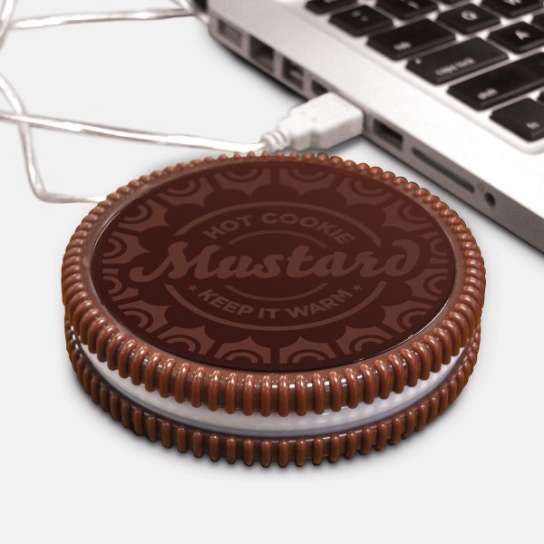 Nya Hot Biscuits Creative USB Thermal Pad Warm Coaster Cookie Coaster