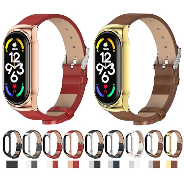 Blå Silver Blå Silver Mikrofiberläder Klockarmband kompatibelt med Xiaomi Mi Band 7 / 7 NFC kompatibelt med Xiaomi Mi Band 7 / 7 NFC