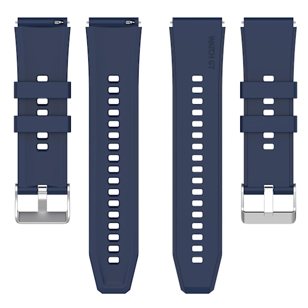 Mörkblått Mörkblått Silikonarmband kompatibelt med Huawei Watch Gt 3 Pro 46mm 22mm kompatibelt med Huawei Watch Gt 3 Pro 46mm 22mm