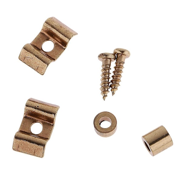 9x Gitar Roller Strengholder Guide Sett for Elektrisk Gitar Gullfarget