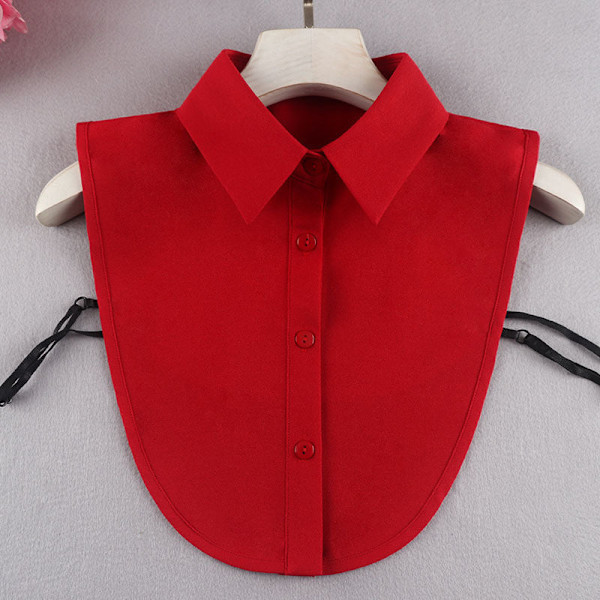 Naisten tekoviulus irrotettava puoli huivi kaulan suojaus talvi Chiffon black pointed collar