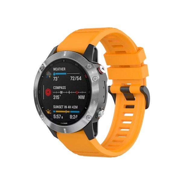 Gul Gul Silikon Quick Release Armband kompatibelt med Garmin Fenix 7X