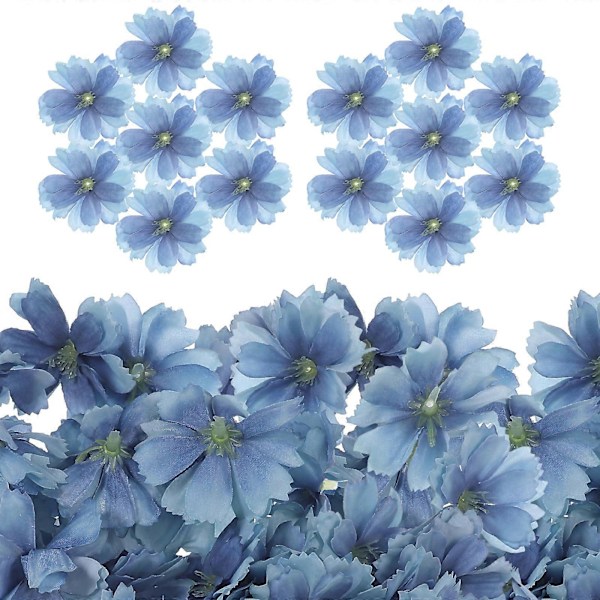 100 st DIY Plommonblommor Blomhuvud Hårnålstillverkningsmaterial Blomsterprydnad