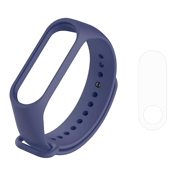 Marineblå Marineblå Silikone Urrem kompatibel med Xiaomi Mi Band 3