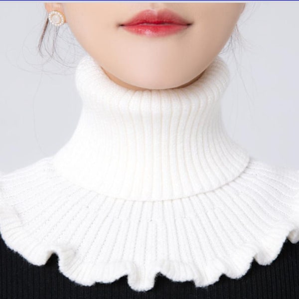Dame falsk krage Varm Cervical Support Bana Skjerf Dame Tu White