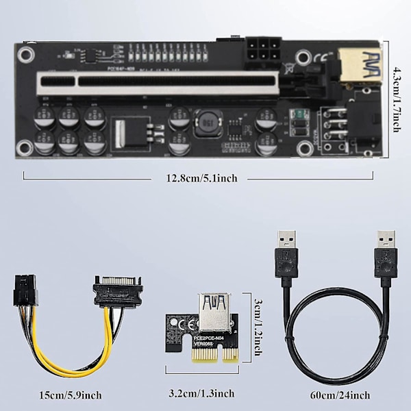 Ny Pcie Riser 011 V011 Pro Pci E Express-kortkabel kompatibel med Bitcoin Mining