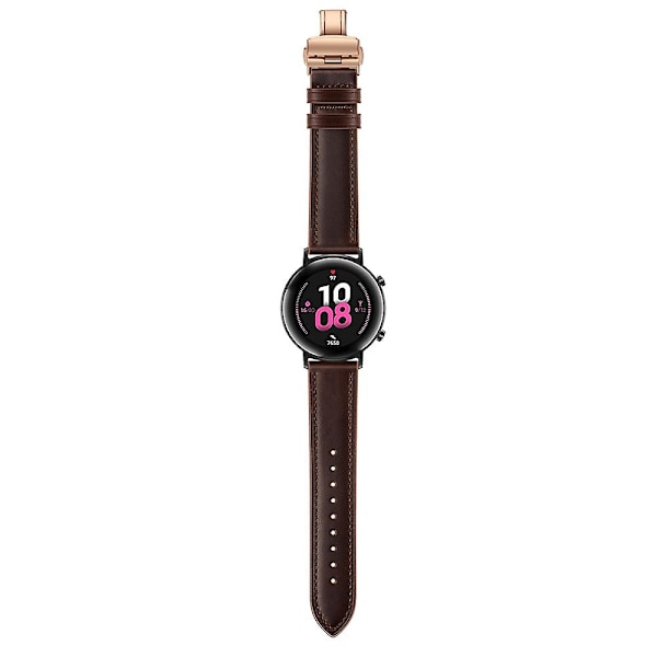 Mörkbrun Mörkbrun Dubbelfärgad Silikonrem 22mm