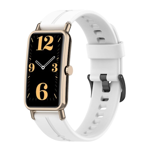 Vit Vit Solid Silikon Mjukt Armband kompatibelt med Huawei Watch Fit Mini
