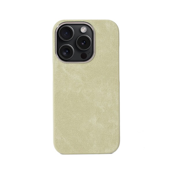 iPhone 15 -kotelo, magneettinen vihreä keltainen, magneettinen kokonahkainen käsintehty flanellinahkakotelo