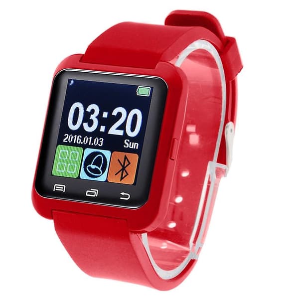Röd Röd U80 1.5 Tum LCD-skärm Bluetooth Hälsa Smart Klocka