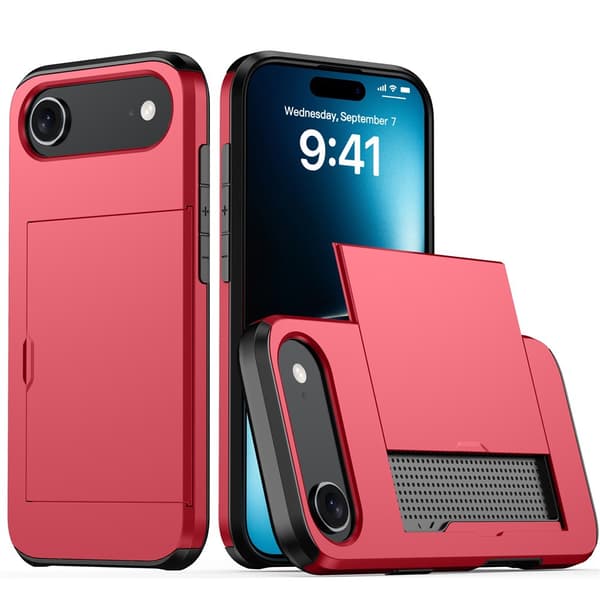 Etui til iPhone 14 Plus kortspor rød Noz27449