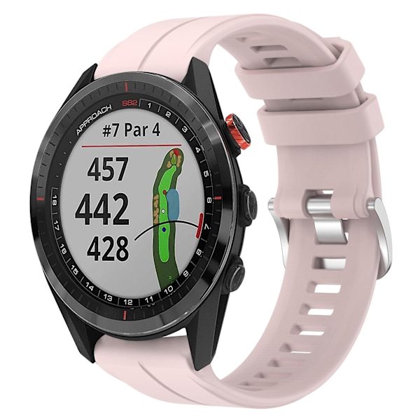 Lyserød Lyserød Silikone Urrem kompatibel med Garmin Approach S62