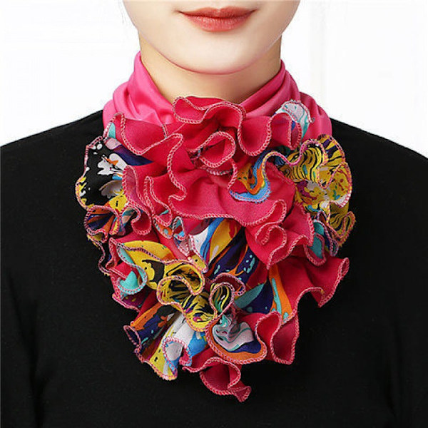 Naisten tekoviulus irrotettava puoli rusetti yksivärinen Bana F Scarf No. 5 Default