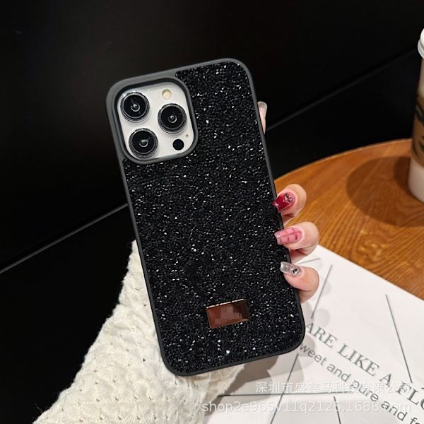 Etui til iPhone 14 Pro MAX Luksuriøs Blød Fuld Rhinestones Sort