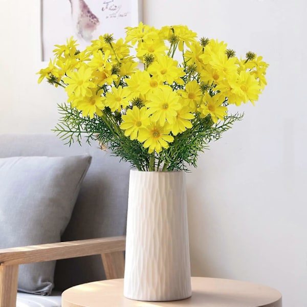 10 stk. 50 cm Kunstige Tusenfryd Blomster Bulk for Bryllupsbukett Hjemmefest Hagearrangementer Yellow