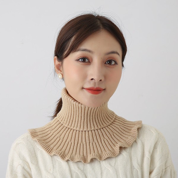 Dame falsk krage Avtakbar halv Varm Cervical Support Soli Khaki