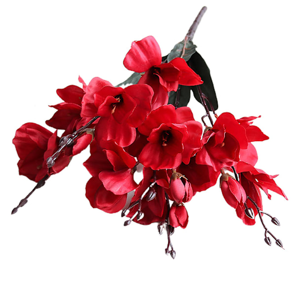 1 Bukett Konstgjord Gladiolus Landskapsarkitektur Bordsdekorationer Faux Sidenblomma Vardagsrum Simuleringsväxt för Trädgård Red