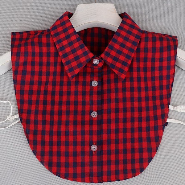 Løs krage for kvinner, avtakbar - Barn Vår, Høst og Vinter Blue striped pointed collar