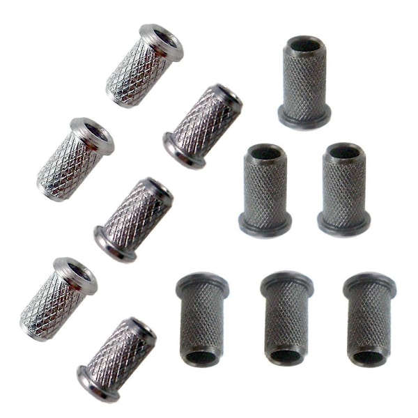 3x6 kappaletta Sähkökitaran kielten läpivientiholkit, musta