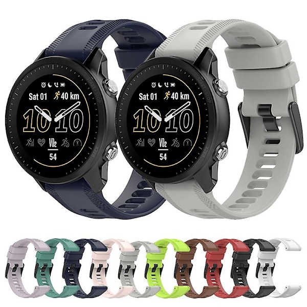 Svart Svart Silikon Klokkereim kompatibel med Garmin Fenix 5 Plus