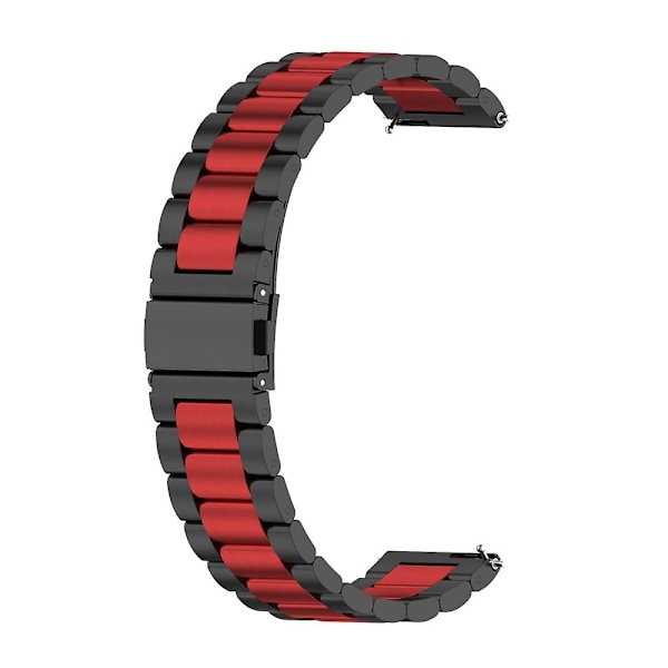 Sort Rød Sort Rød Rustfrit Stål Rem kompatibel med Huawei Watch Gt 3 42mm / Watch Gt 2 42mm