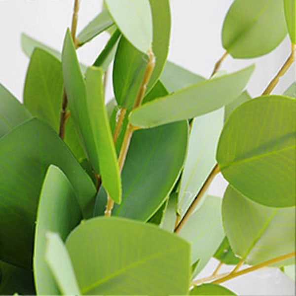 Hjem grøn kunstig plante kunstig blomst Eucalyptus 32cm (8 stykker runde)
