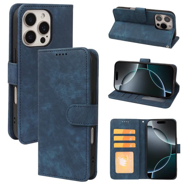 Etui til iPhone iPhone 16 Plus blå Fengyun Reappearance Fotoramme Stativ
