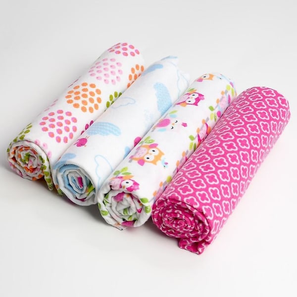 Cotton Baby Swaddles-mjuka nyfödda filtar Set C