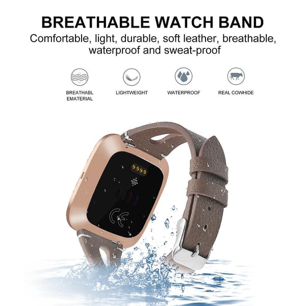 Puddergrå Puddergrå kompatibel med Fitbit Versa 2 Reim kompatibel med Fitbit Versa 2