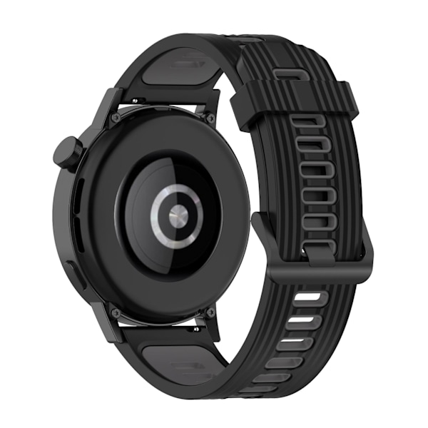 Sort Mørkegrå Sort Mørkegrå Silikone Urrem kompatibel med Huawei Watch Gt 3 46mm kompatibel med Huawei Watch Gt 3 46mm