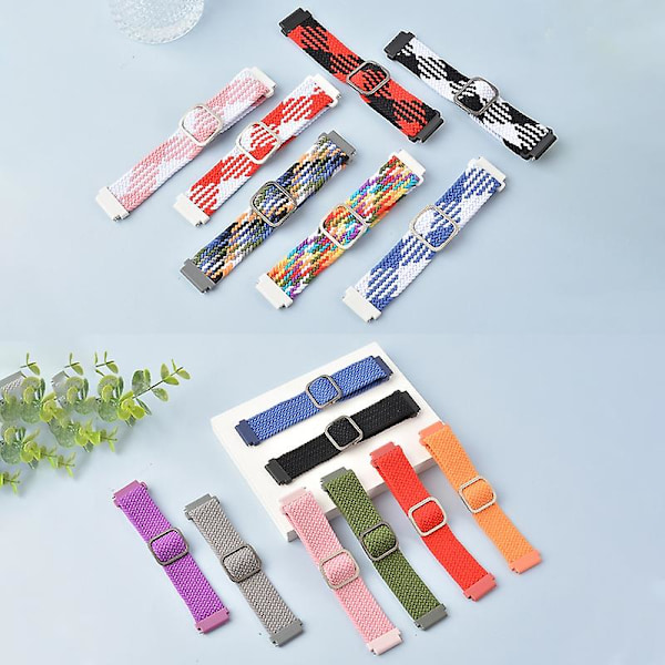 Rosa Rosa kompatibel med Samsung Galaxy Watch Active2 40mm Nylon Klokkereim
