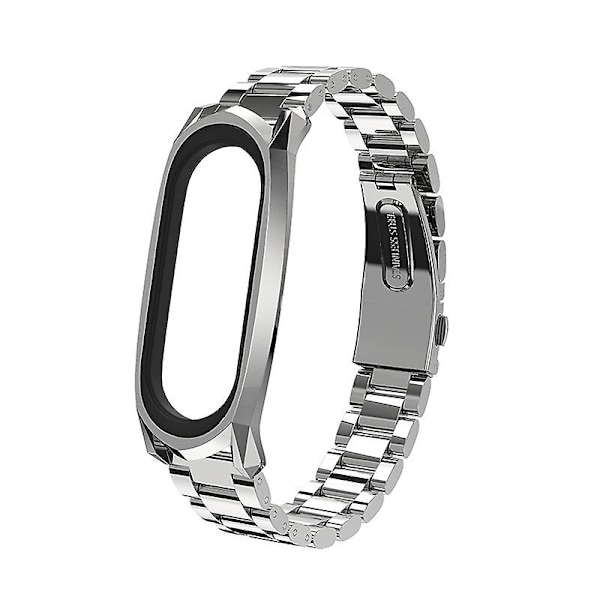 Sølv Sølv kompatibel med Xiaomi Mi Band 6 / 5 / 4 / 3 Rustfrit Stål Urrem