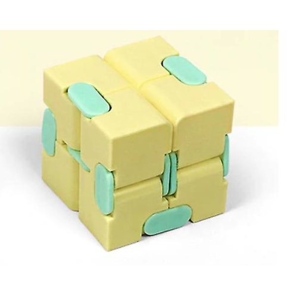 Dekompression Anti-ångest Infinite Cube - Frosted Artefact Fidget Toy Yellow