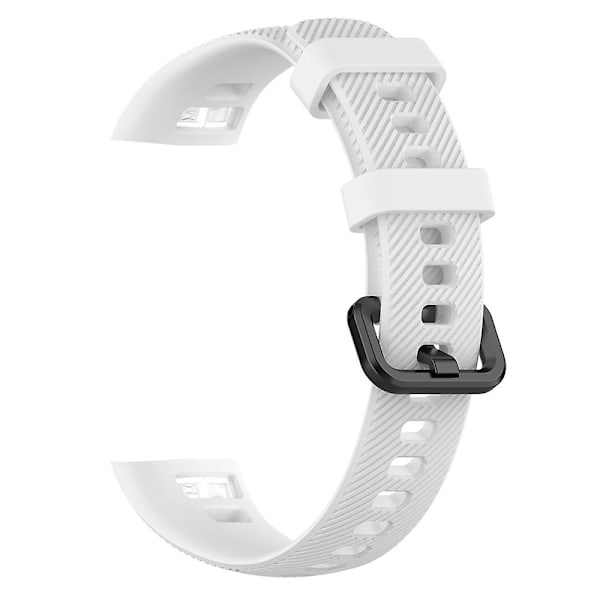 Valkoinen silikoniranneke yhteensopiva Huawei Honor Band 4 / Band 5 kanssa