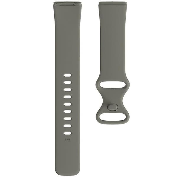 Grå Grå kompatibel med Fitbit Versa 3 / Sense Silikone Urrem Størrelse: L