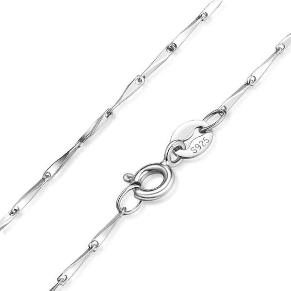 Twisted Trace Belcher Snake Bar Singapore Chain Halsband Kvinnor INGOT CHAIN 40CM