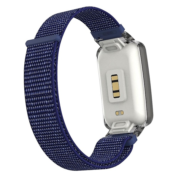 Indigo Blue PC-deksel + Nylon Loop-stropp kompatibel med Xiaomi Mi Band 7 Pro
