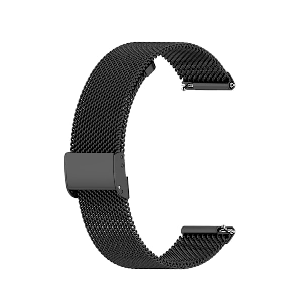 Musta musta metallinen teräsverkkoranneke, yhteensopiva Huawei Watch 3:n kanssa