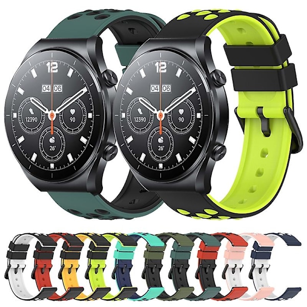 Tvåfärgat silikonarmband kompatibelt med Xiaomi Mi Watch S1 Pro